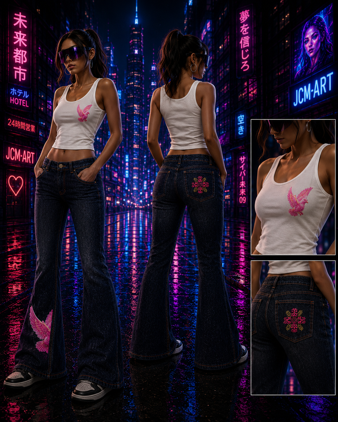 Jeans and tank top