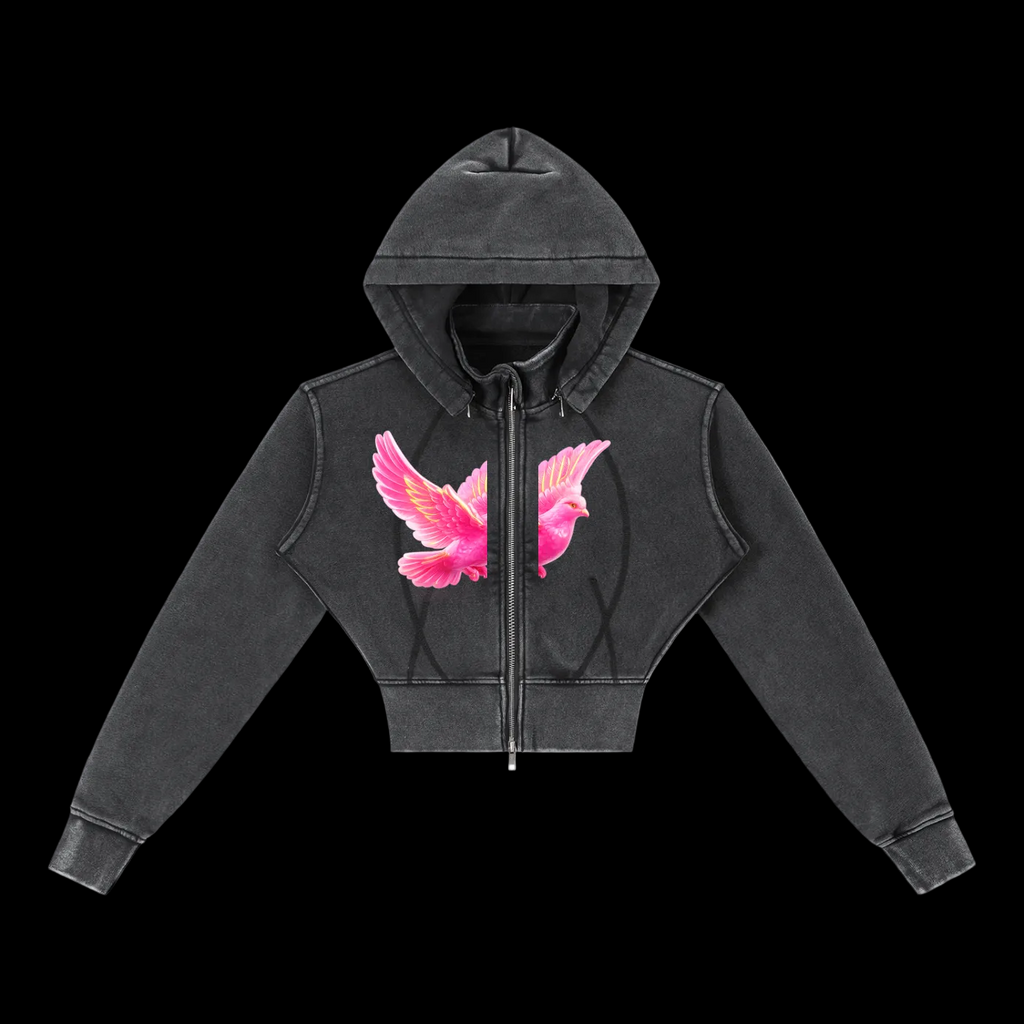 Electric Dove (Crop Hoodie)