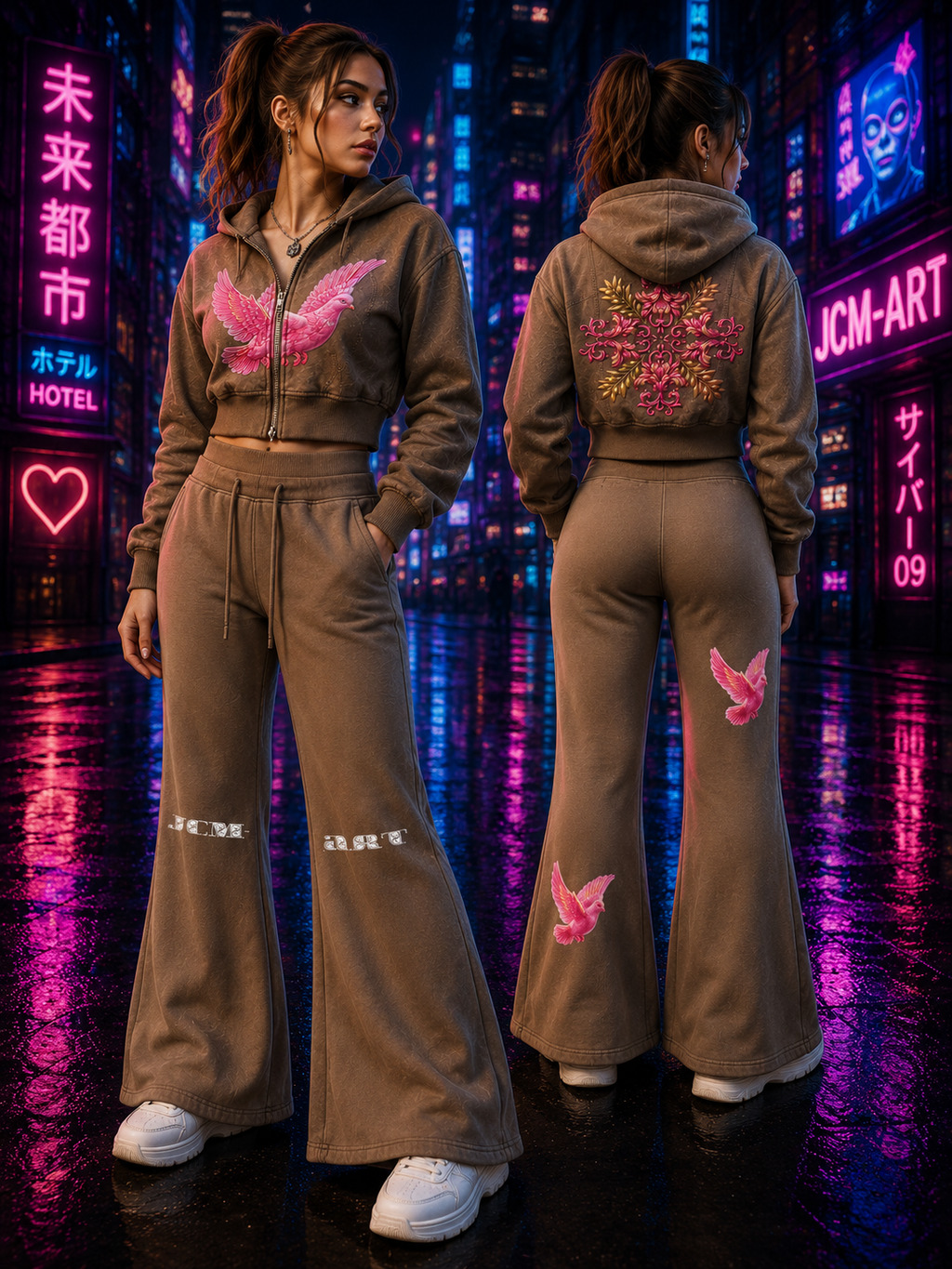 Electric Dove (Crop Hoodie)